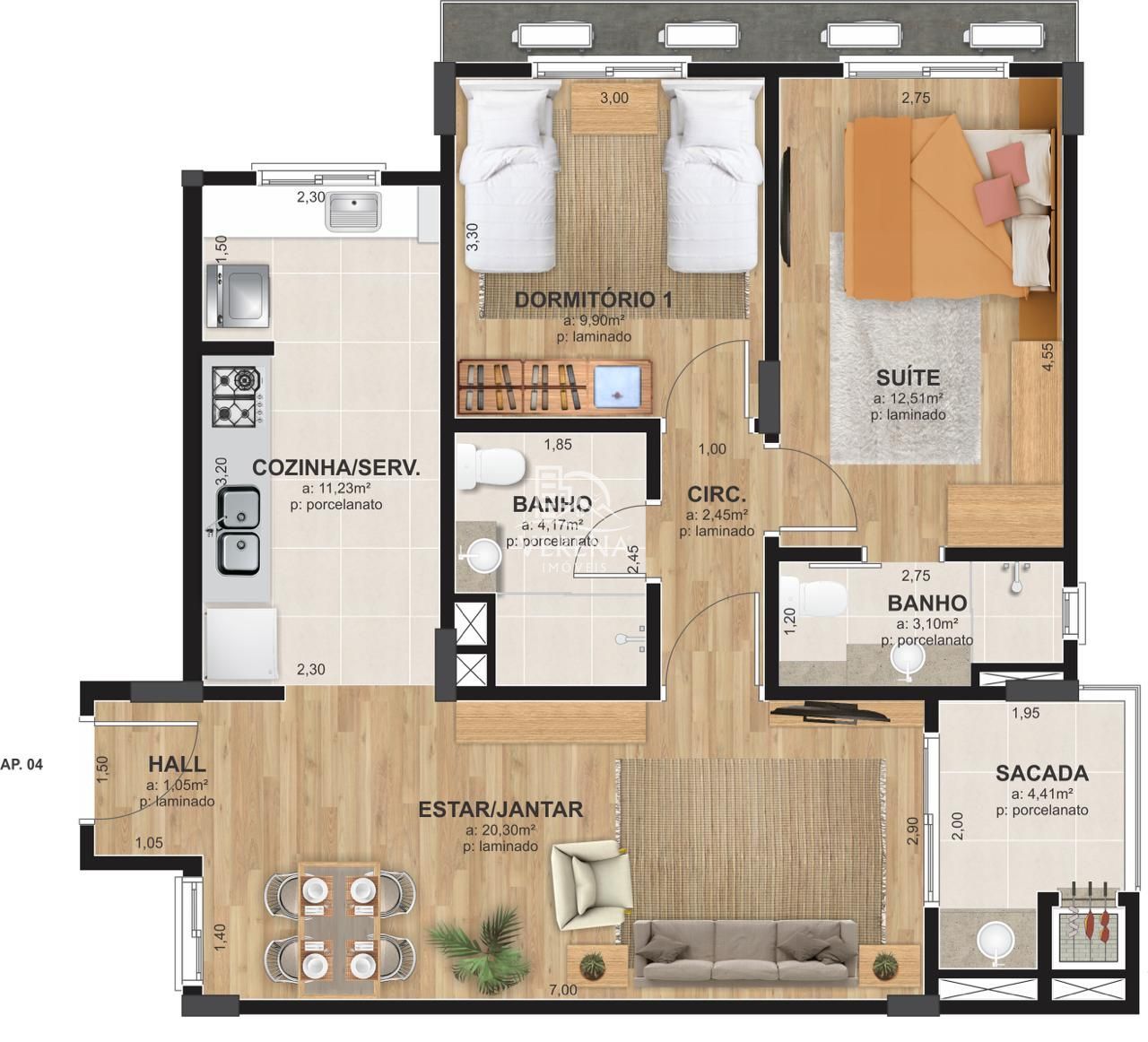 Apartamento à venda com 2 quartos, 80m² - Foto 4