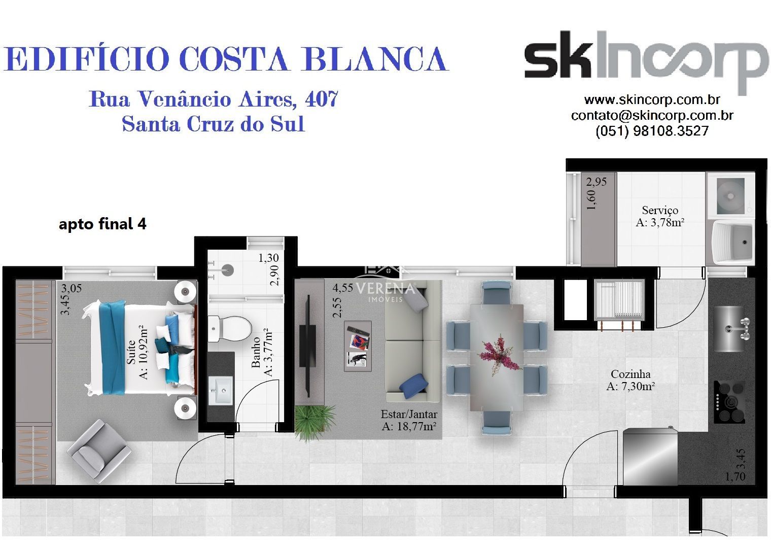Apartamento à venda com 1 quarto, 47m² - Foto 7