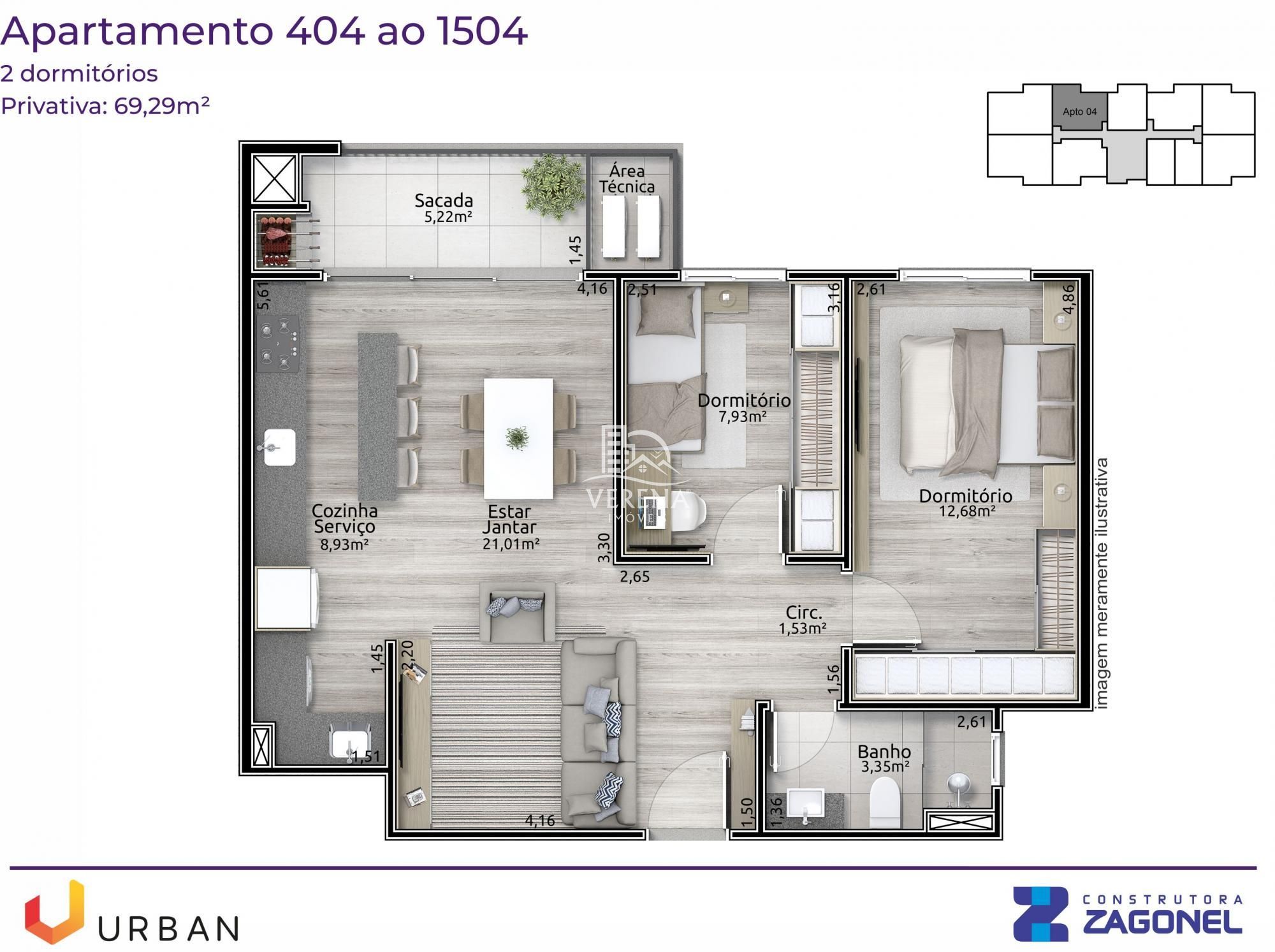 Apartamento à venda com 2 quartos, 69m² - Foto 5