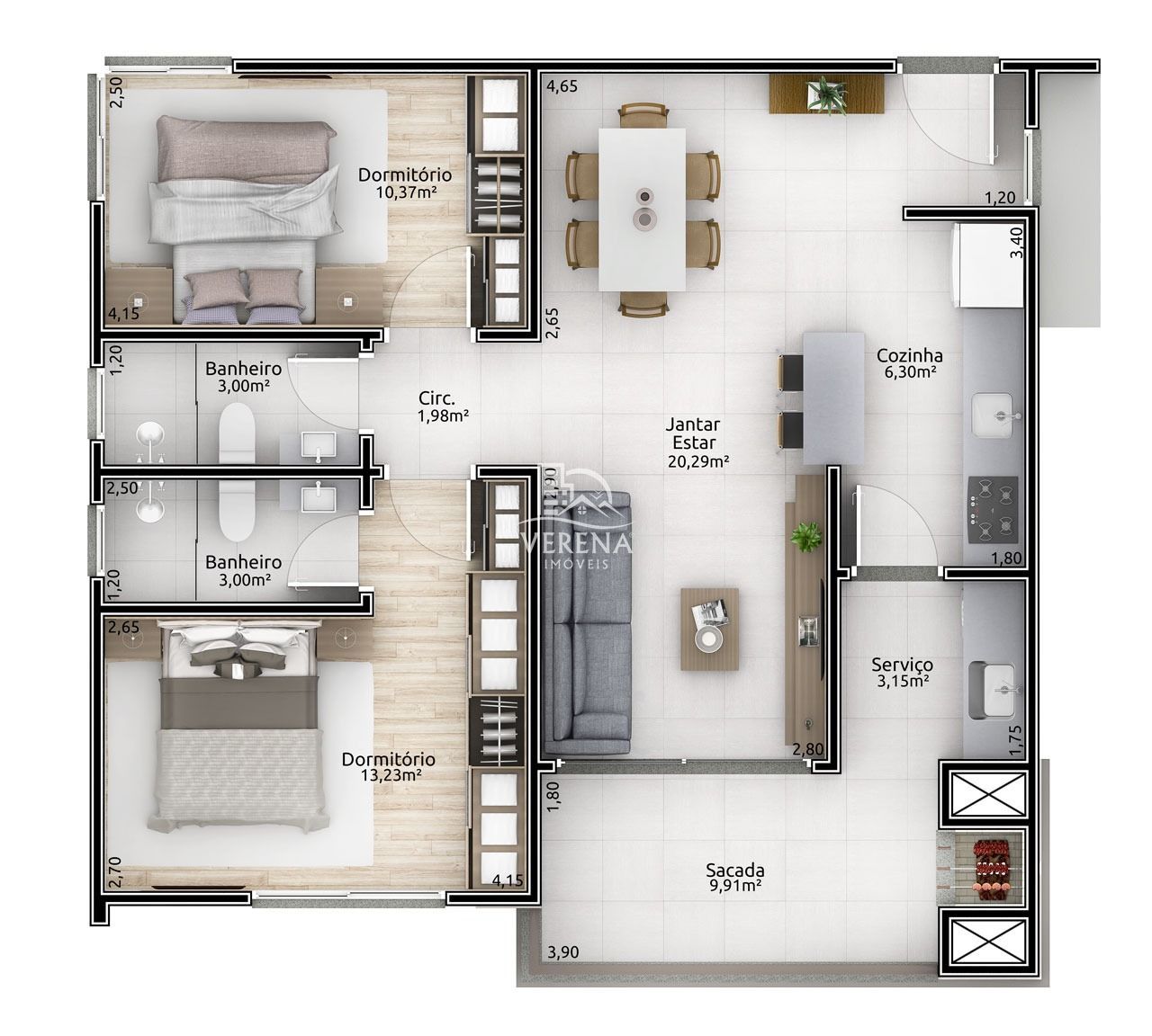 Apartamento, 2 quartos, 80 m² - Foto 15