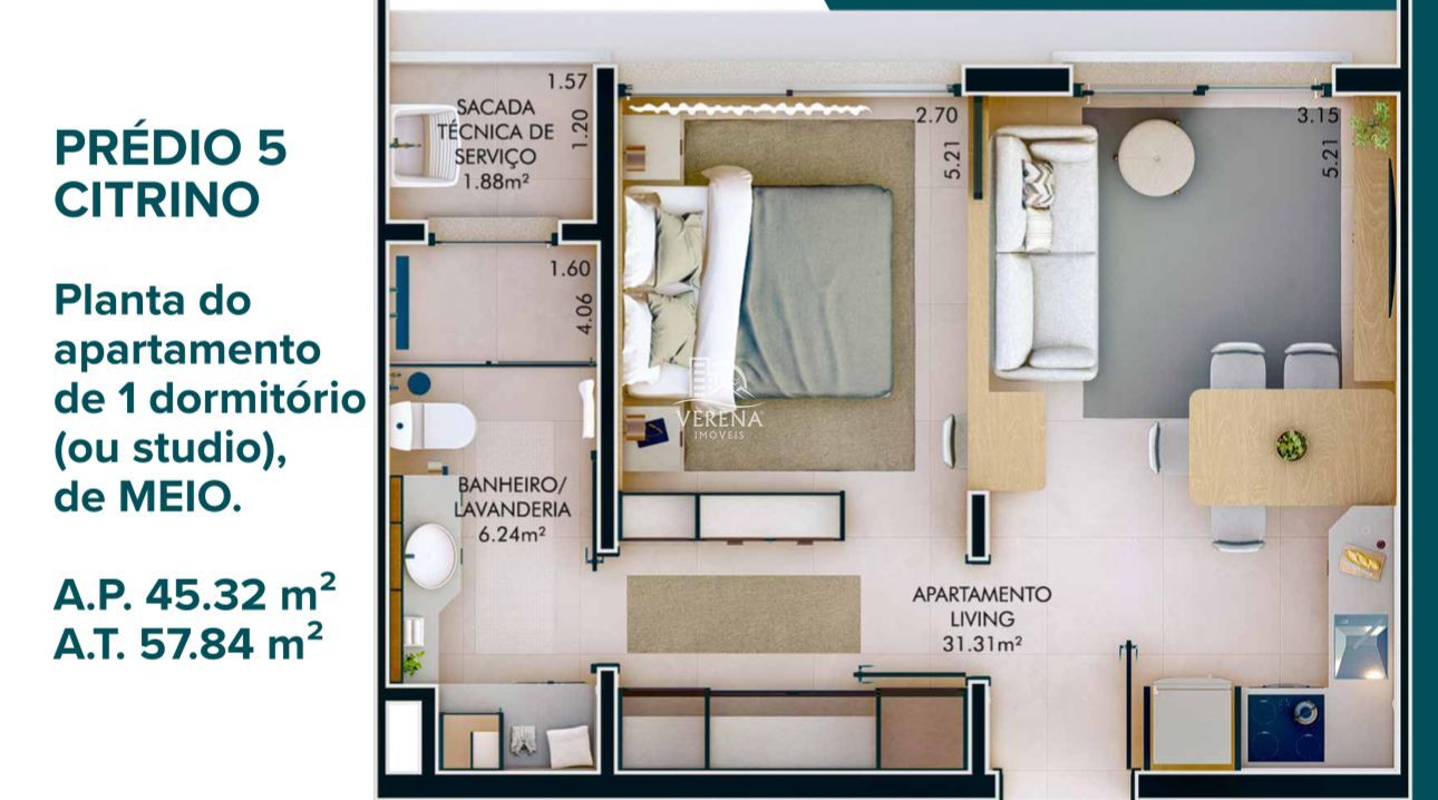 Apartamento, 1 quarto, 45 m² - Foto 12