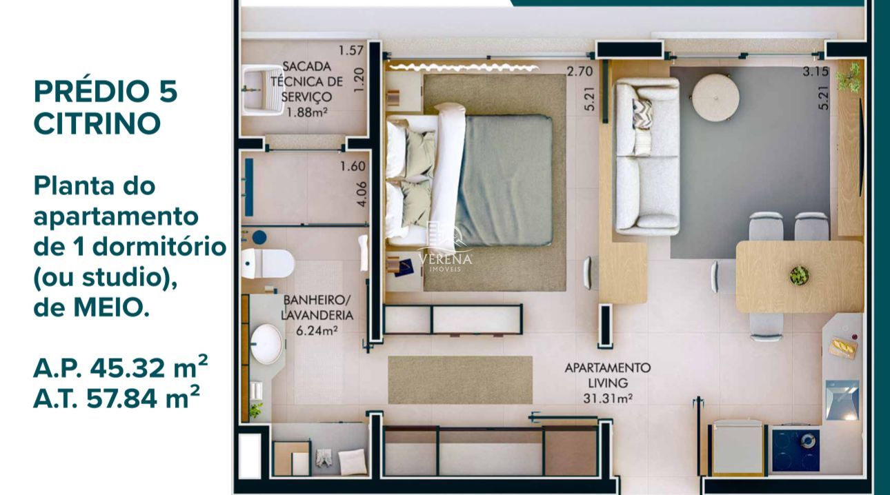 Apartamento à venda com 1 quarto, 45m² - Foto 12