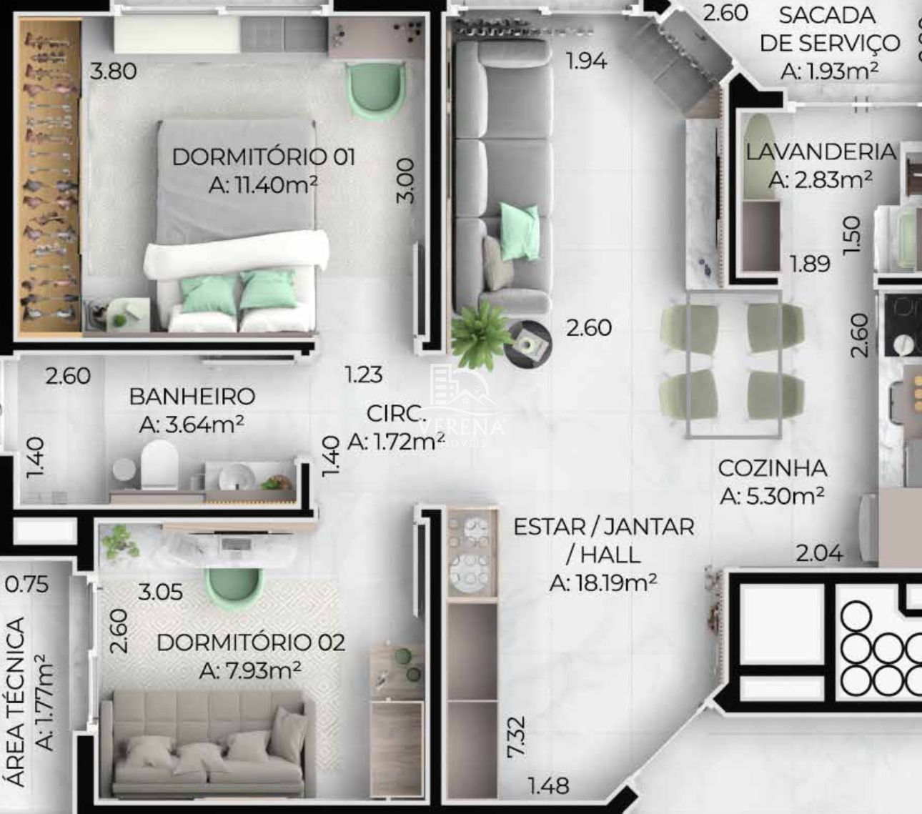 Apartamento à venda com 2 quartos, 65m² - Foto 15