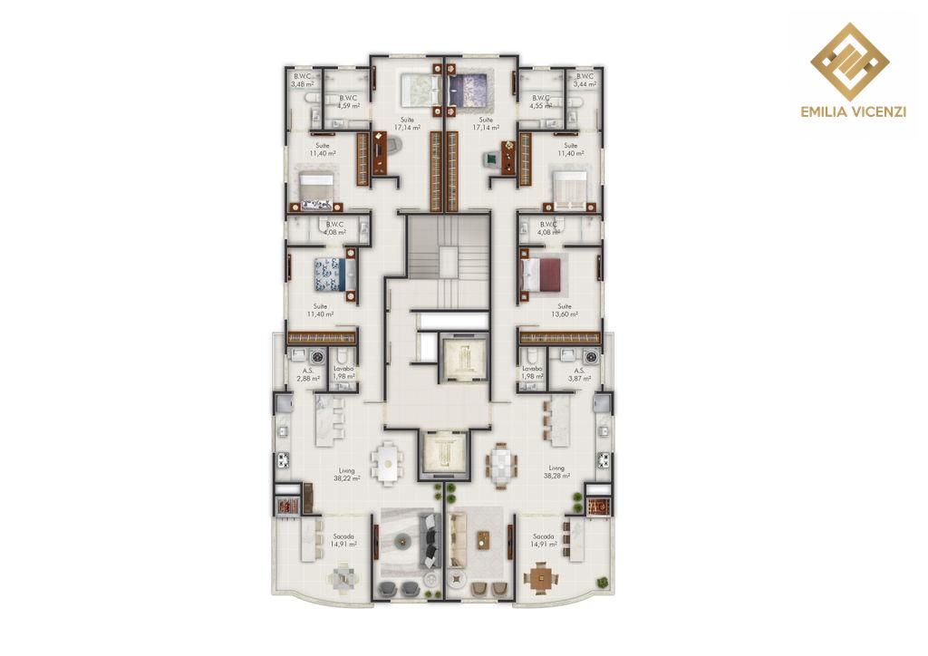 Apartamento, 3 quartos, 138 m² - Foto 3