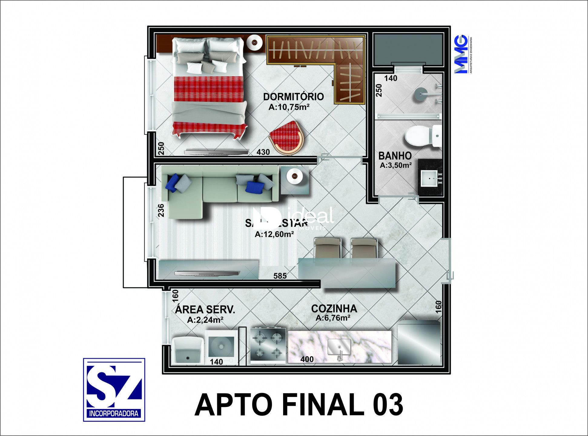 Apartamento de 2 quartos, 76m² no bairro Nossa Senhora do Rosário, em Santa Maria | Eu Corretor