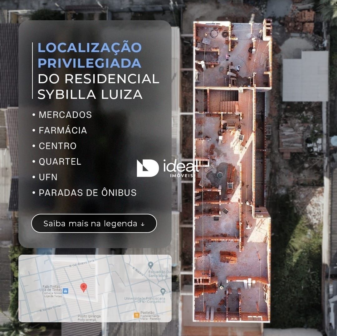 Apartamento de 2 quartos, 60m² no bairro Nossa Senhora do Rosário, em Santa Maria | Eu Corretor