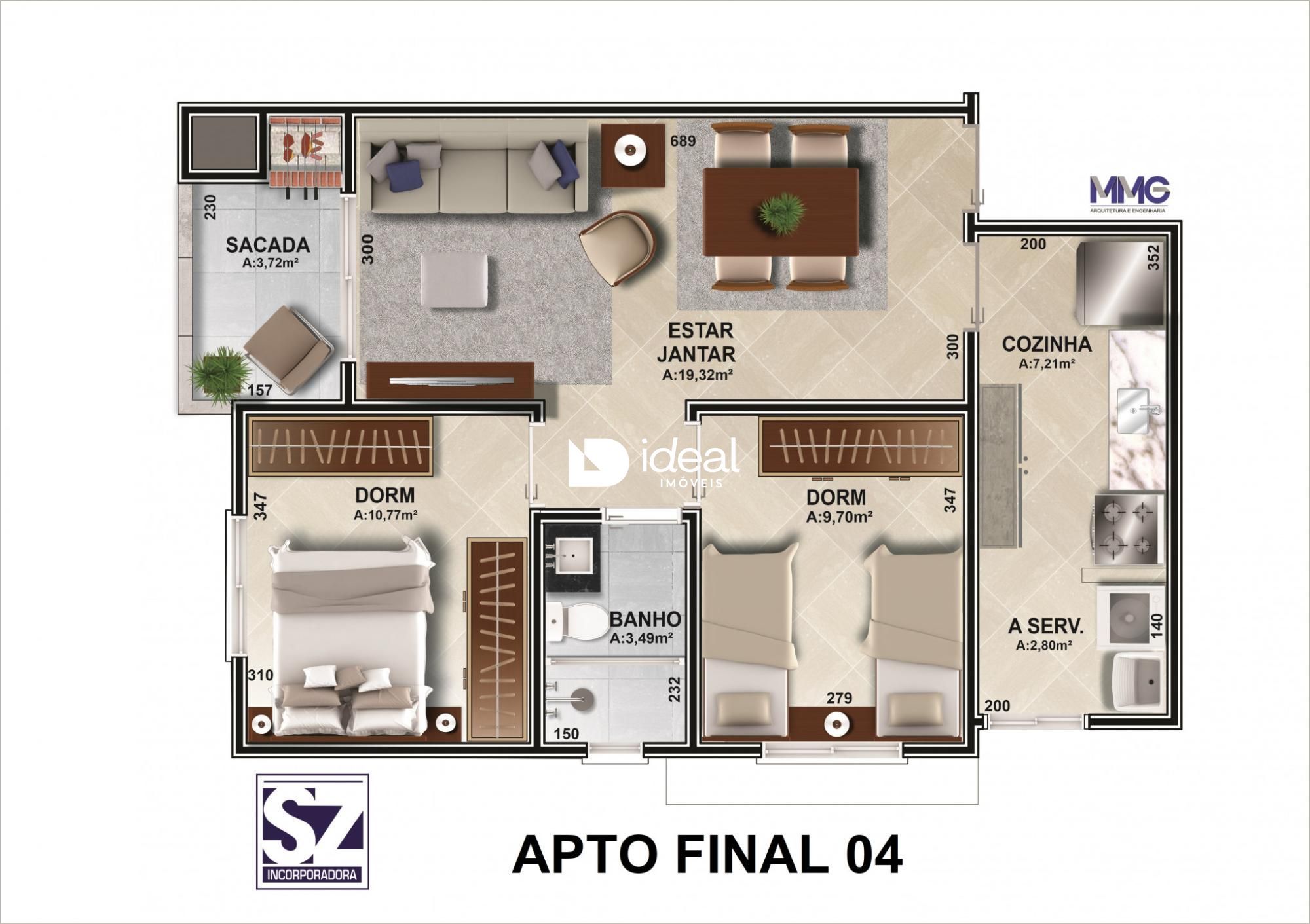 Apartamento de 2 quartos, 76m² no bairro Nossa Senhora do Rosário, em Santa Maria | Eu Corretor
