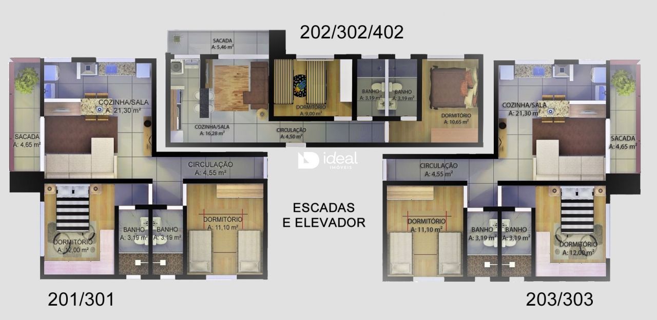 Apartamento de 2 quartos, 72m² no bairro Pé de Plátano, em Santa Maria | Eu Corretor
