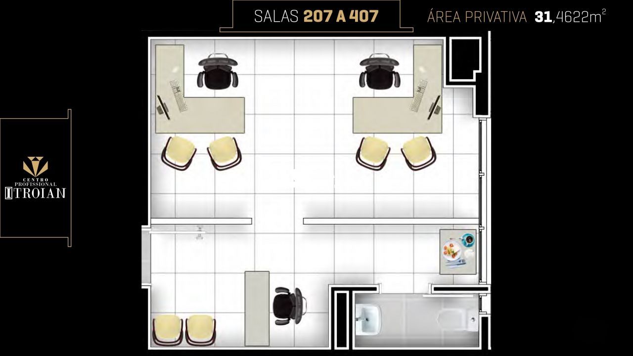 Sala Comercial de 31m² no bairro Centro, em Santa Maria | Eu Corretor