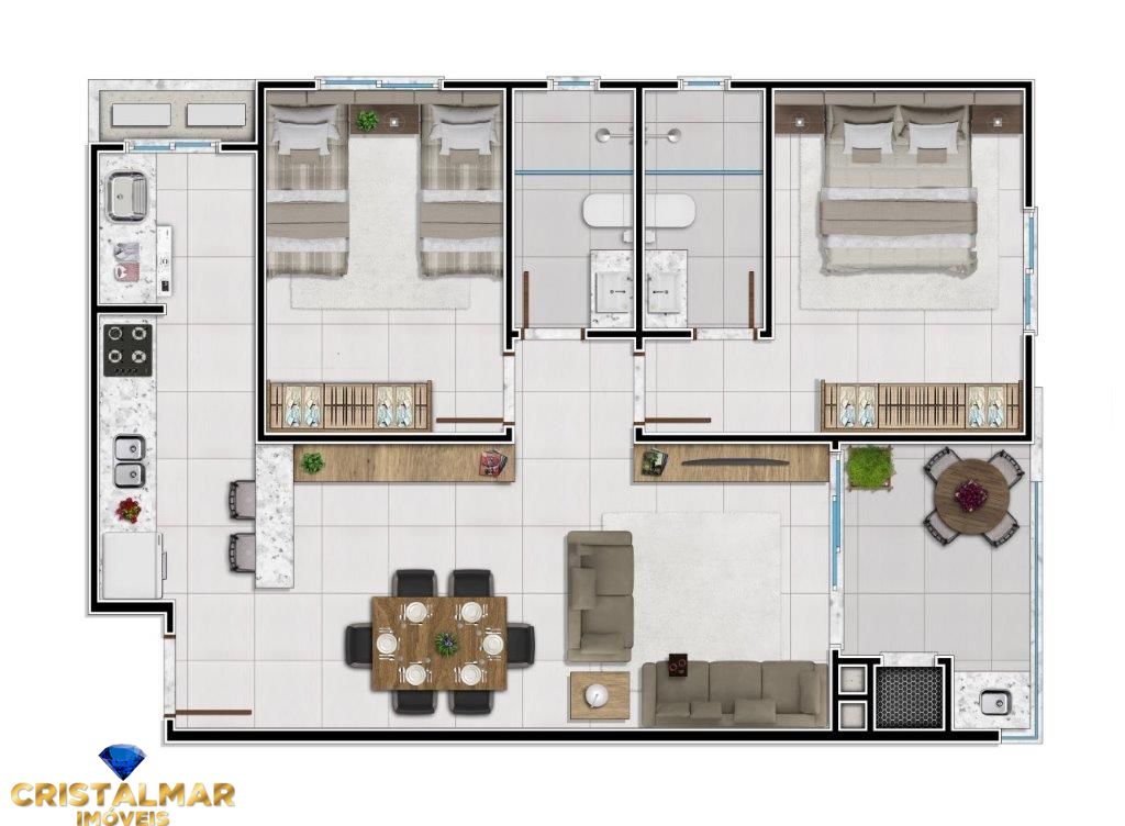 Apartamento, 2 quartos, 68 m² - Foto 3