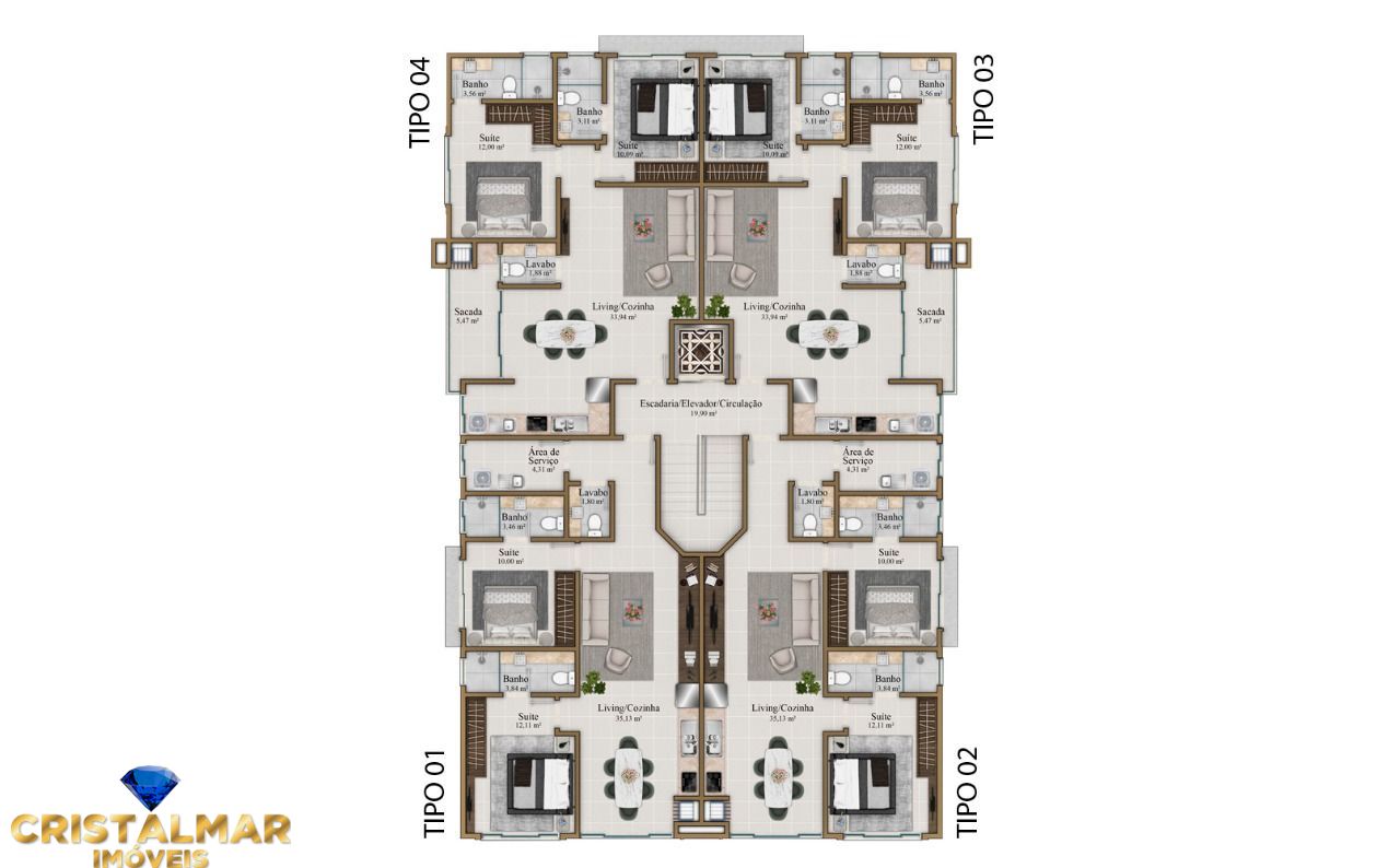 Apartamento, 2 quartos, 78 m² - Foto 12