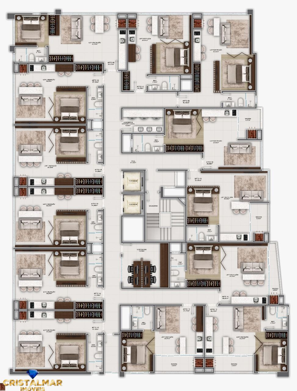 Apartamento, 1 quarto, 45 m² - Foto 10