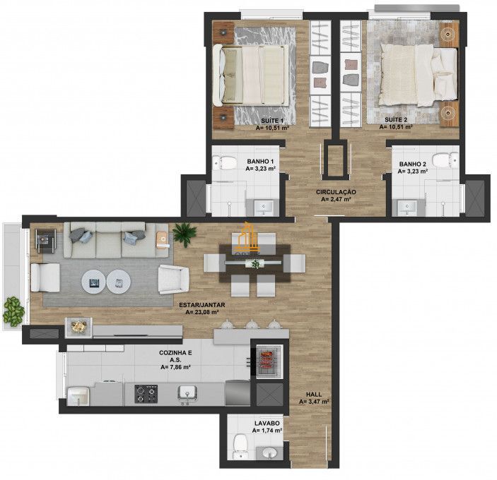 Apartamento, 1 quarto, 48 m² - Foto 13