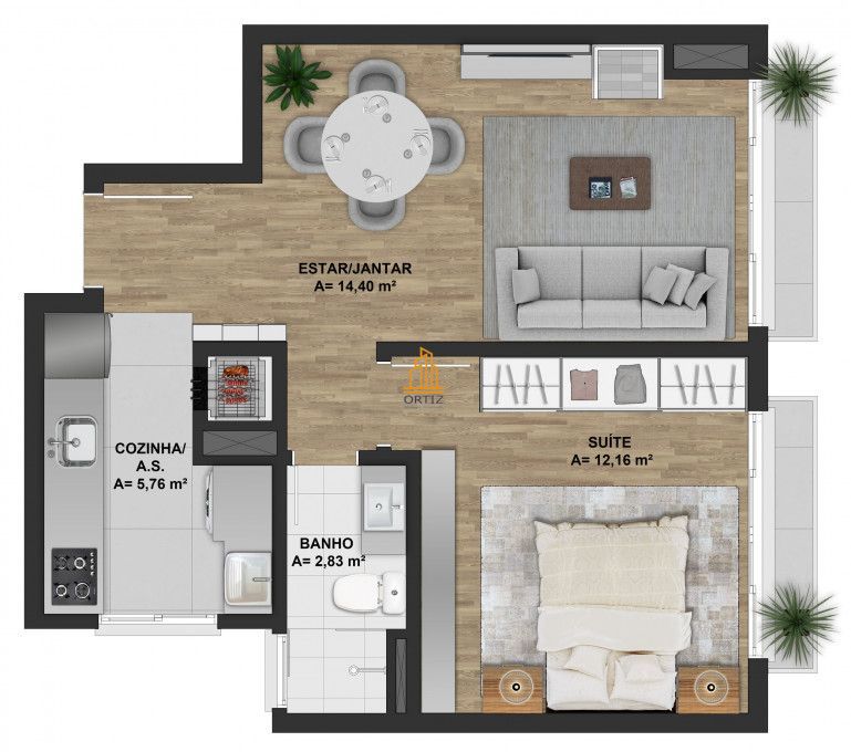 Apartamento à venda com 1 quarto, 48m² - Foto 10