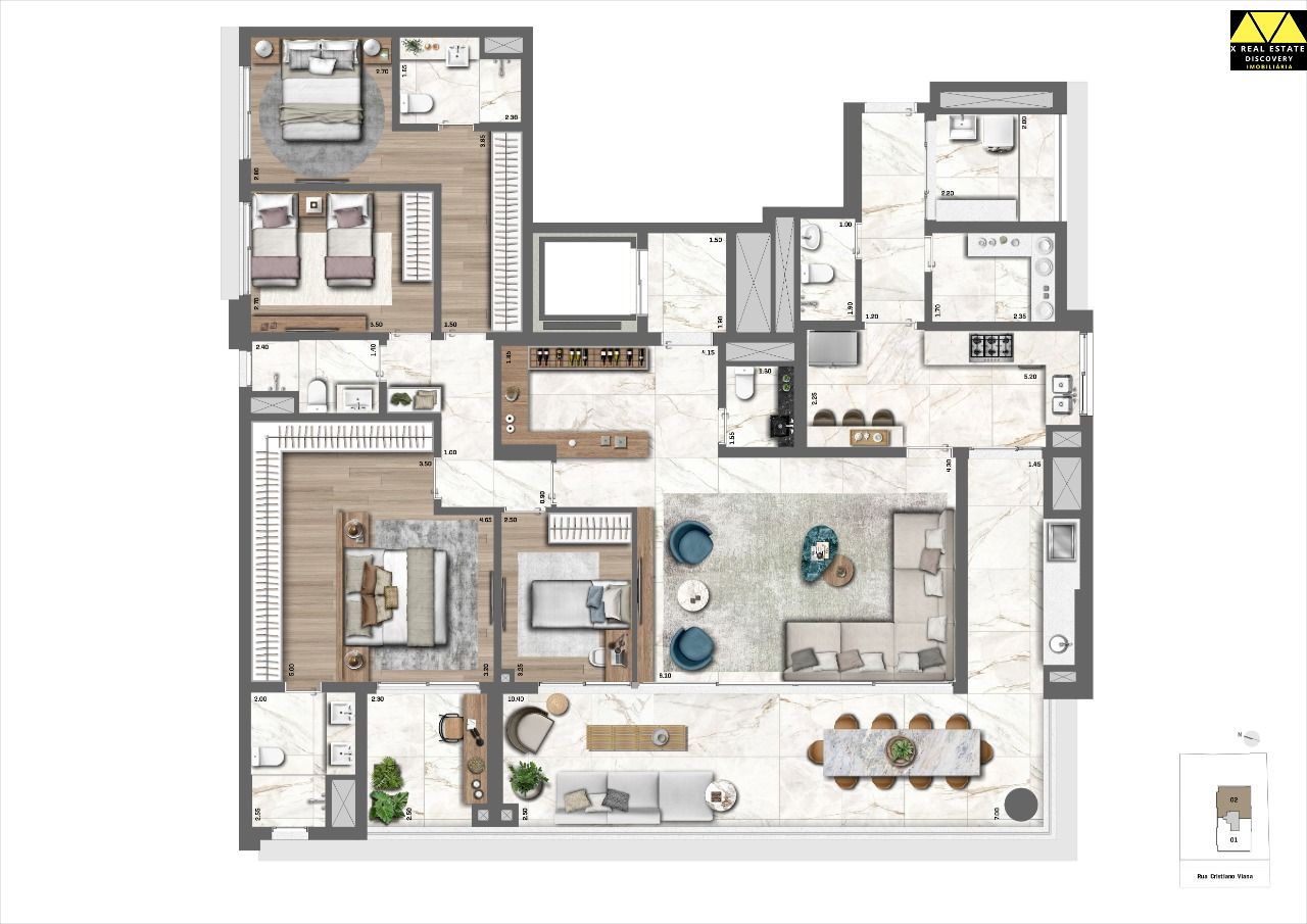 Apartamento à venda com 4 quartos, 212m² - Foto 13