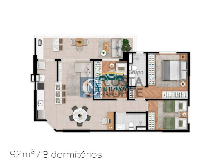 Apartamento, 3 quartos, 92 m² - Foto 11