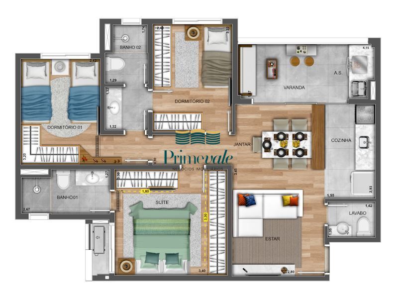 Apartamento, 2 quartos, 76 m² - Foto 42