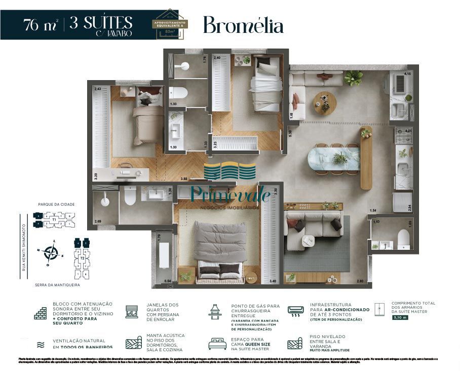 Apartamento, 2 quartos, 76 m² - Foto 73