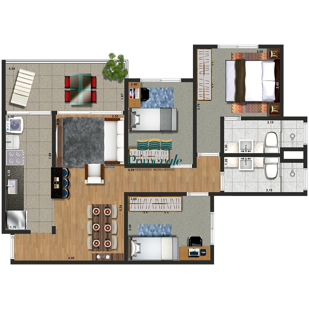 Apartamento, 2 quartos, 56 m² - Foto 40