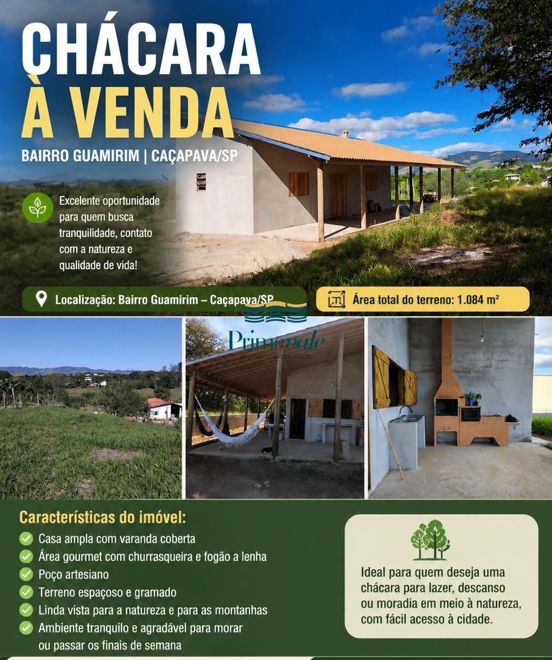 Sítio, 1 quarto, 1084 m² - Foto 1