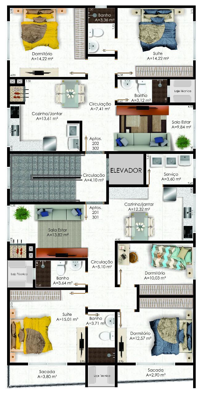 Apartamento à venda com 3 quartos, 99m² - Foto 3