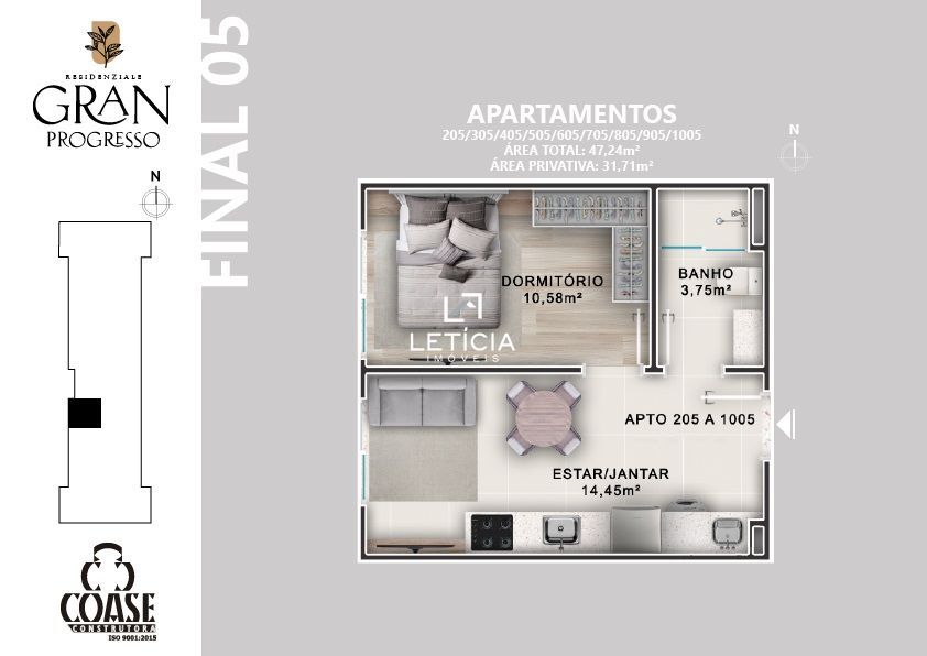 Apartamento  venda  no Camobi - Santa Maria, RS. Imveis