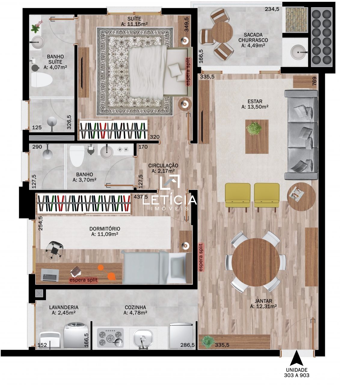 Apartamento com 2 Dormitórios à venda, 81 m² por R$ 428.092,00