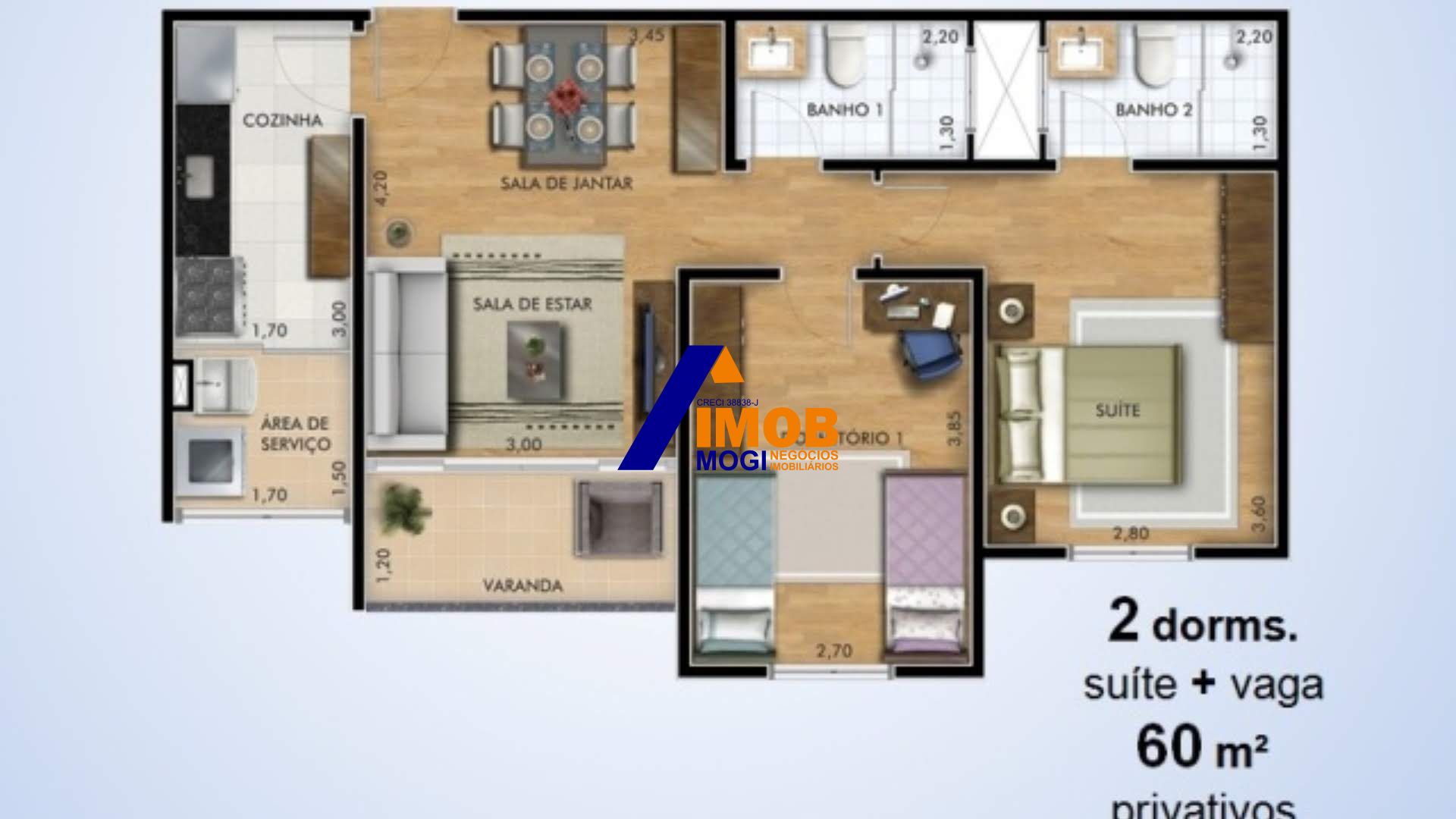 Apartamento à venda com 2 quartos, 60m² - Foto 23