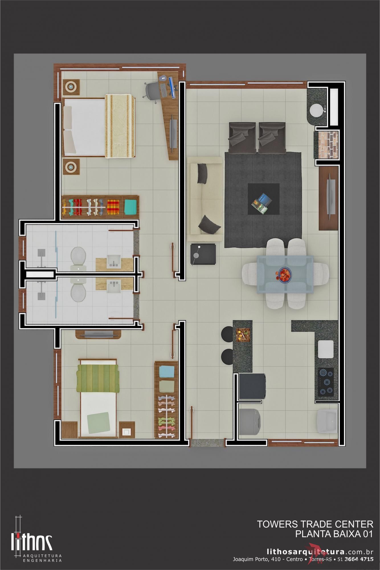 Apartamento, 2 quartos, 75 m² - Foto 2