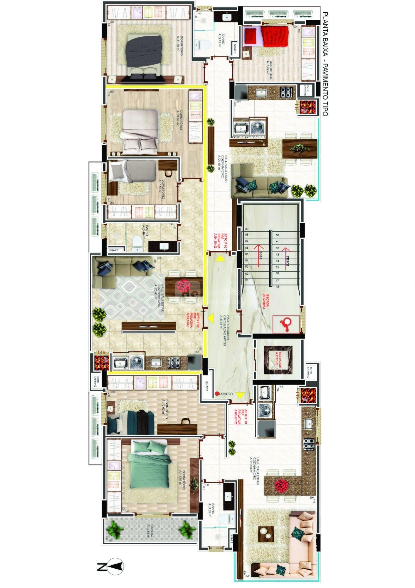 Apartamento à venda com 2 quartos, 53m² - Foto 3