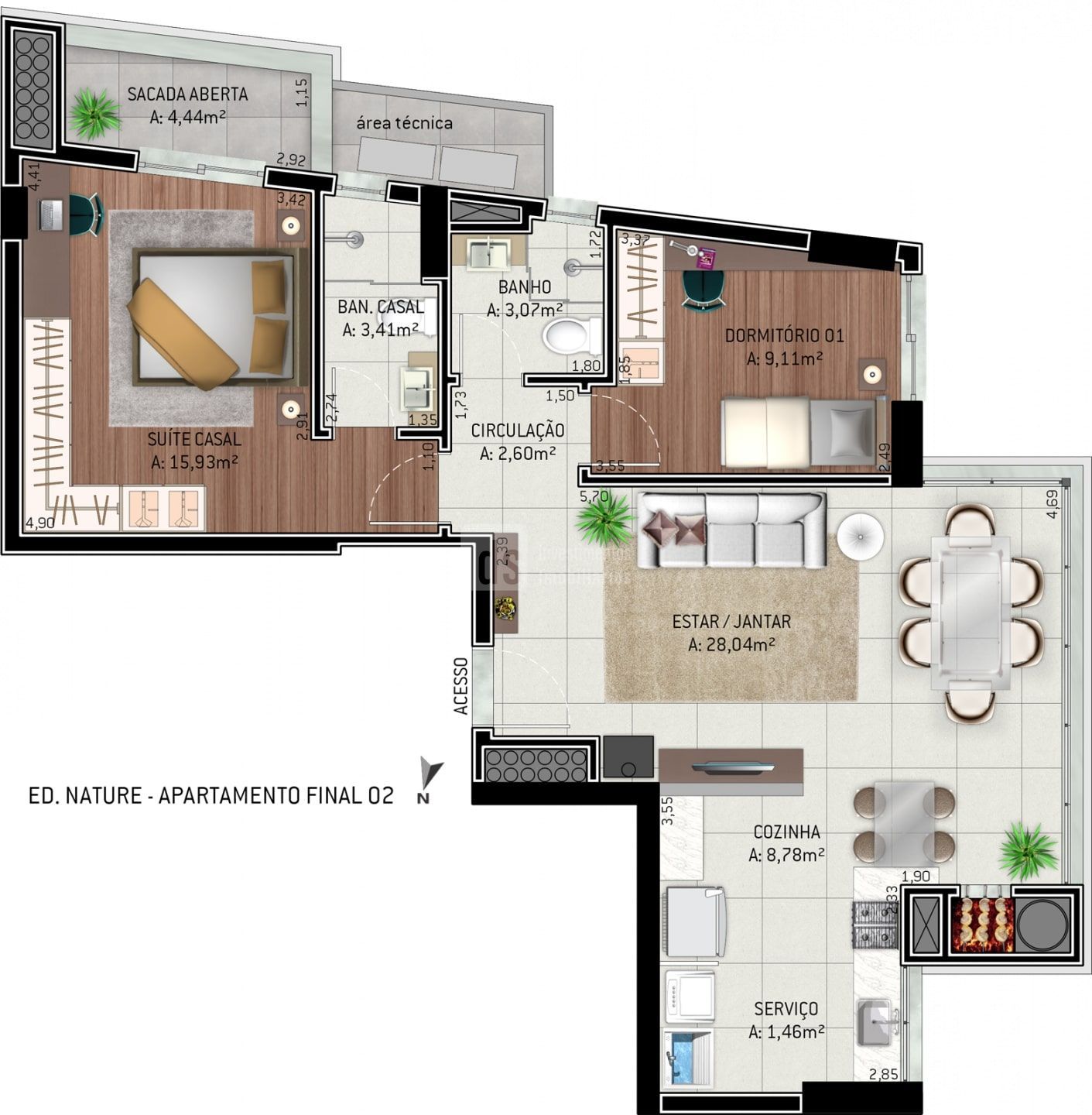 Apartamento à venda com 2 quartos, 145m² - Foto 12