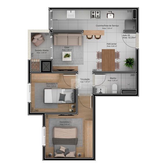 Apartamento à venda com 2 quartos, 52m² - Foto 13