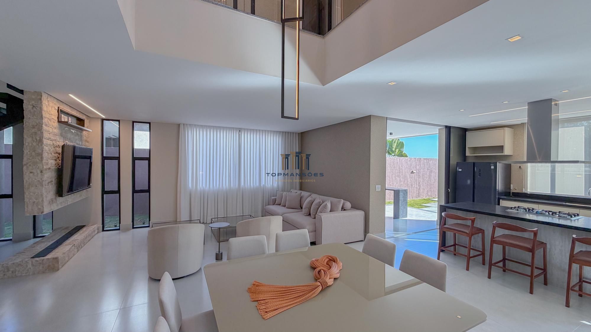 Casa nova de alto padrão em alphaville, 4 suites , piscina e