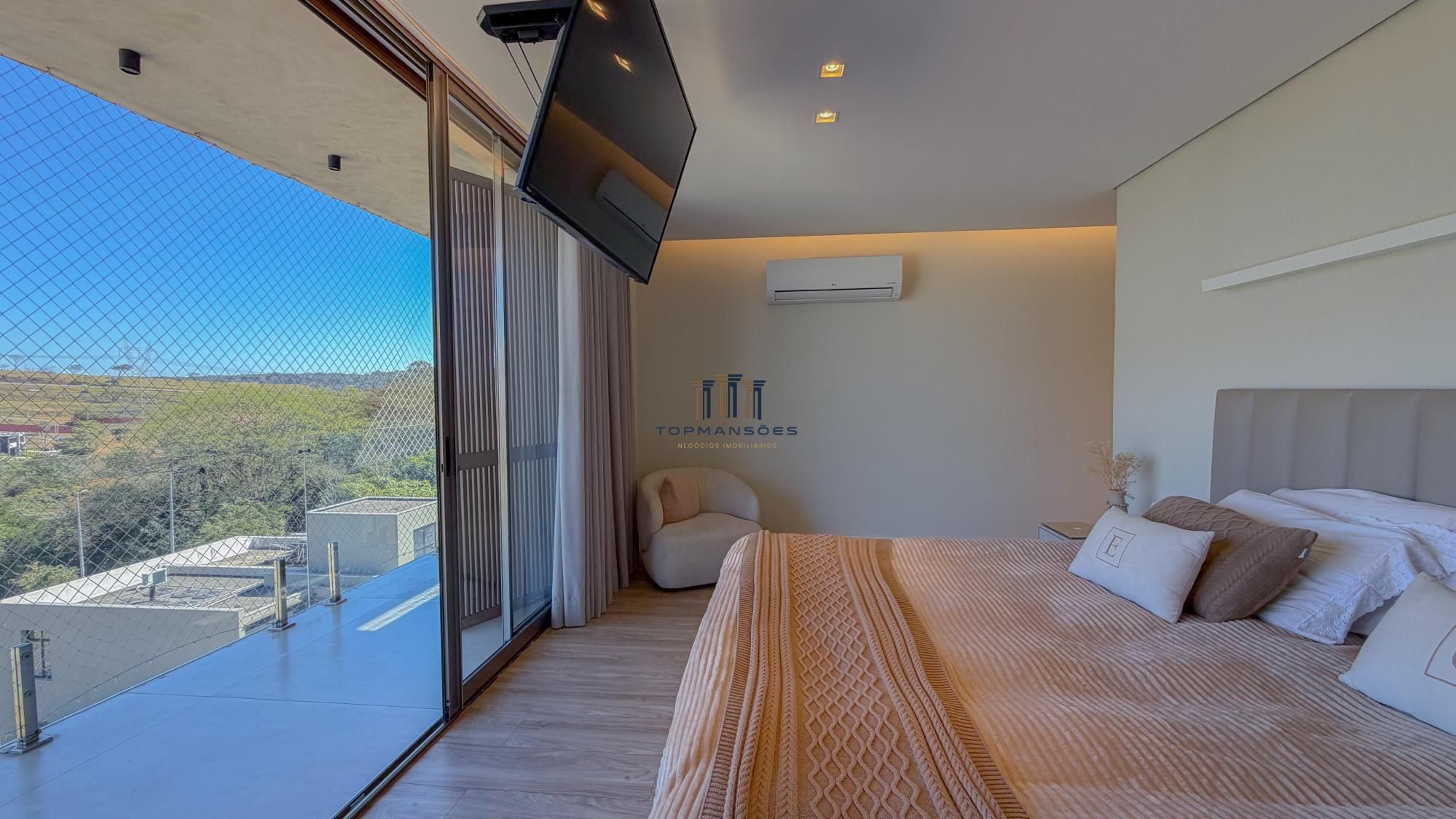 Casa Alto Padrão mobiliada com 4 Suítes, Piscina e Vista em Alphaville Vespasian