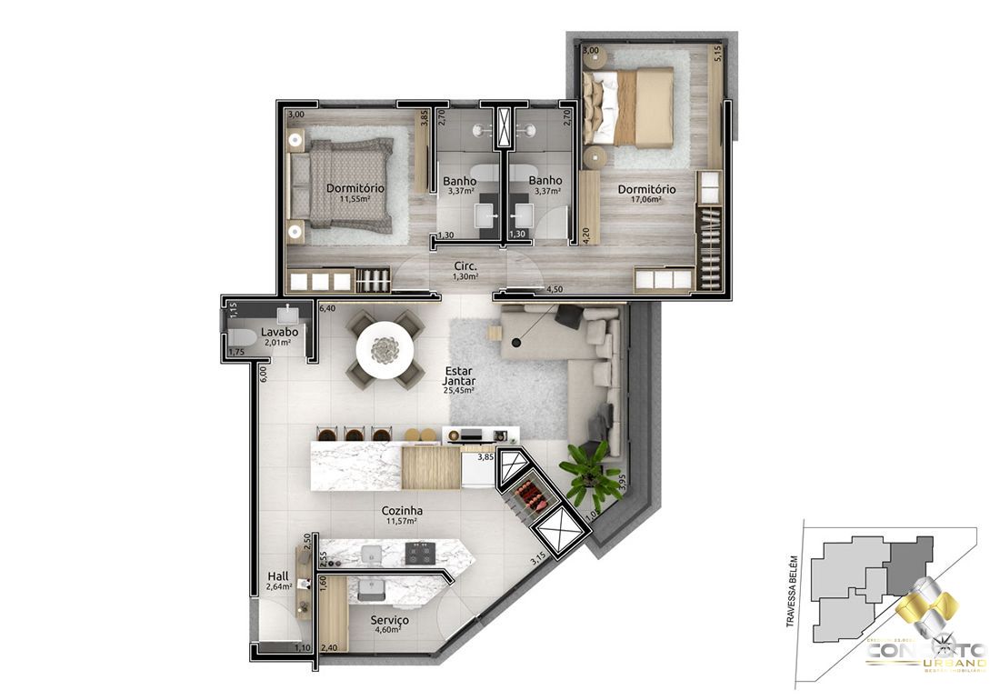 Apartamento à venda com 3 quartos, 167m² - Foto 13