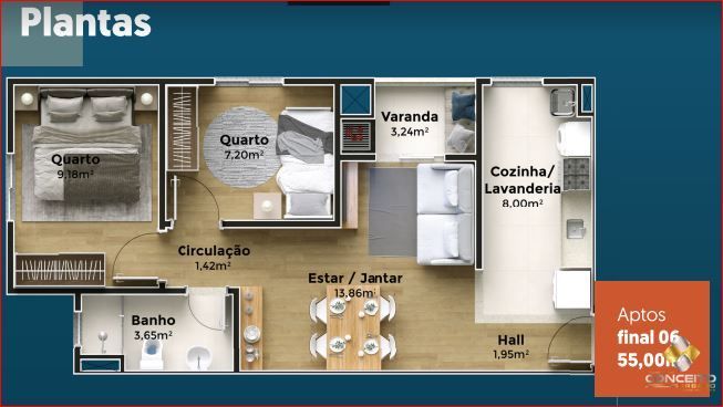 Apartamento à venda com 2 quartos, 55m² - Foto 16