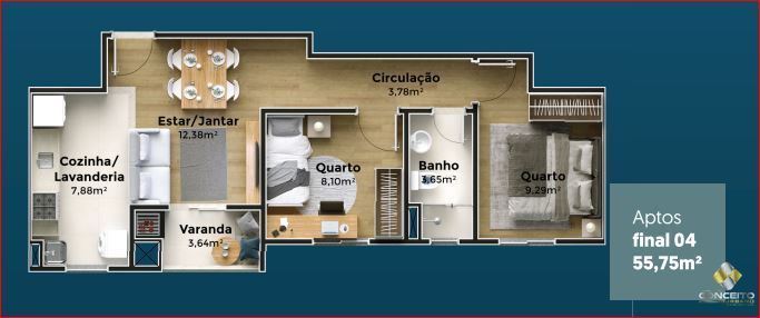 Apartamento à venda com 2 quartos, 54m² - Foto 13