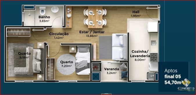 Apartamento à venda com 2 quartos, 54m² - Foto 15