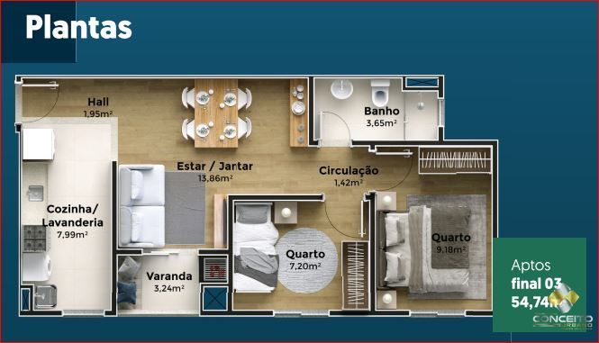 Apartamento à venda com 2 quartos, 55m² - Foto 12