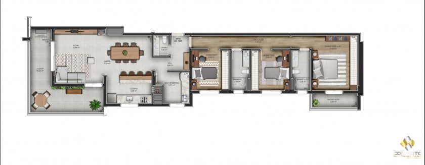 Apartamento à venda com 3 quartos, 155m² - Foto 15