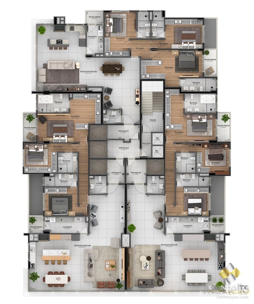 Apartamento à venda com 3 quartos, 185m² - Foto 8