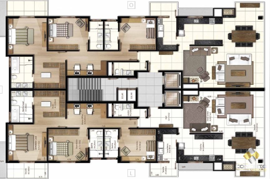 Apartamento à venda com 3 quartos, 202m² - Foto 6