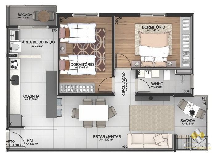 Apartamento de 2 quartos, 85m² no bairro Centro, em Bento Gonçalves | Eu Corretor