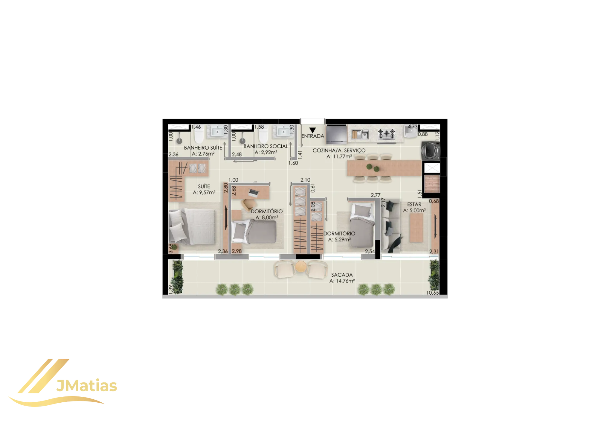 Apartamento, 2 quartos, 76 m² - Foto 37