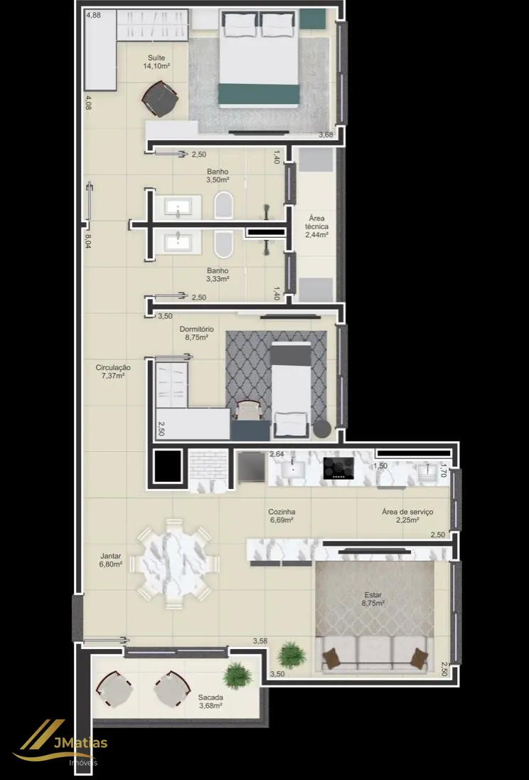 Apartamento, 2 quartos, 97 m² - Foto 9