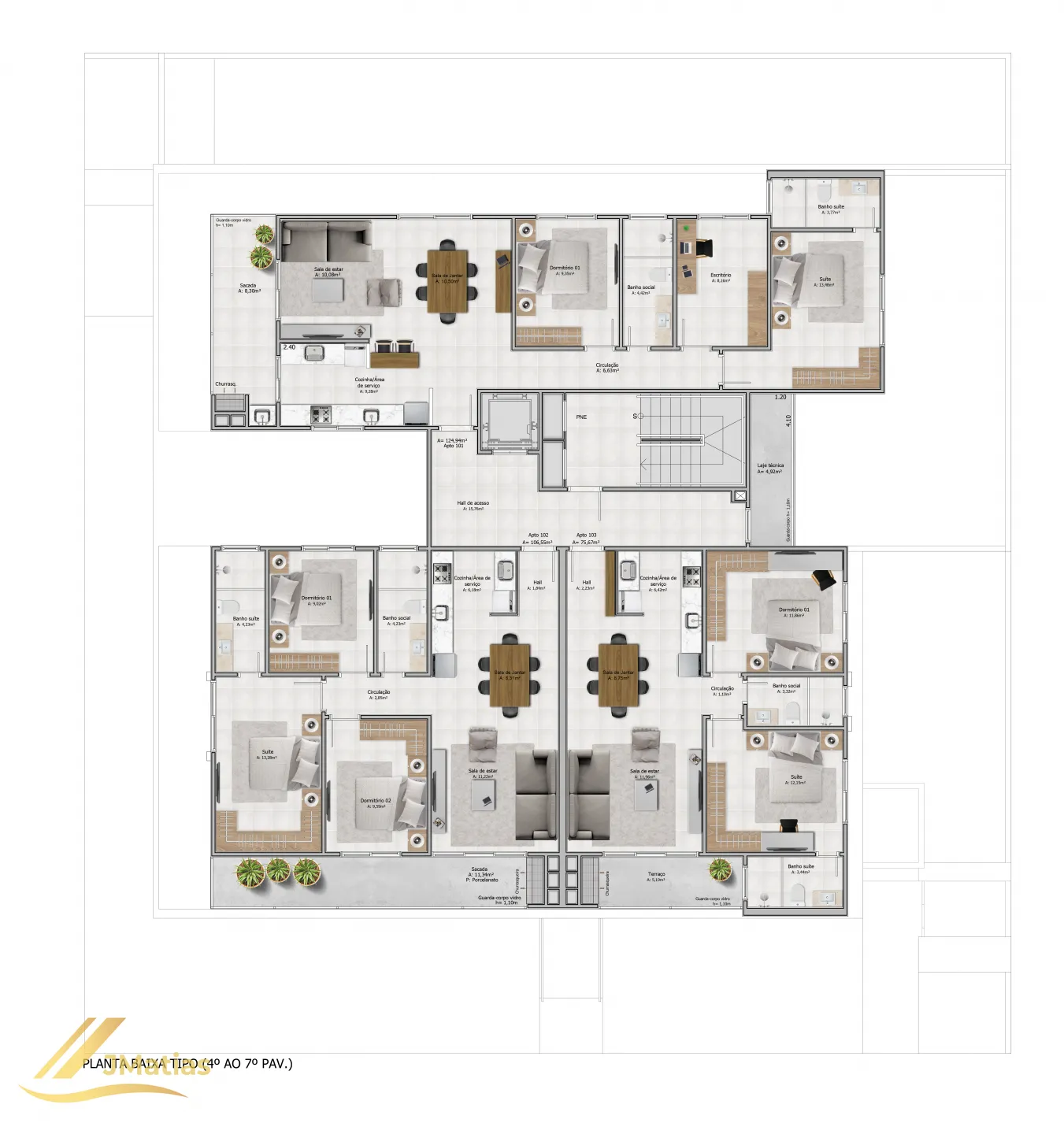 Apartamento, 3 quartos, 106 m² - Foto 36