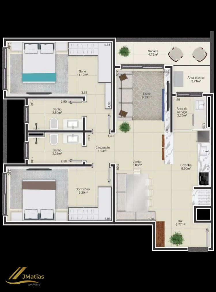Apartamento, 2 quartos, 97 m² - Foto 8
