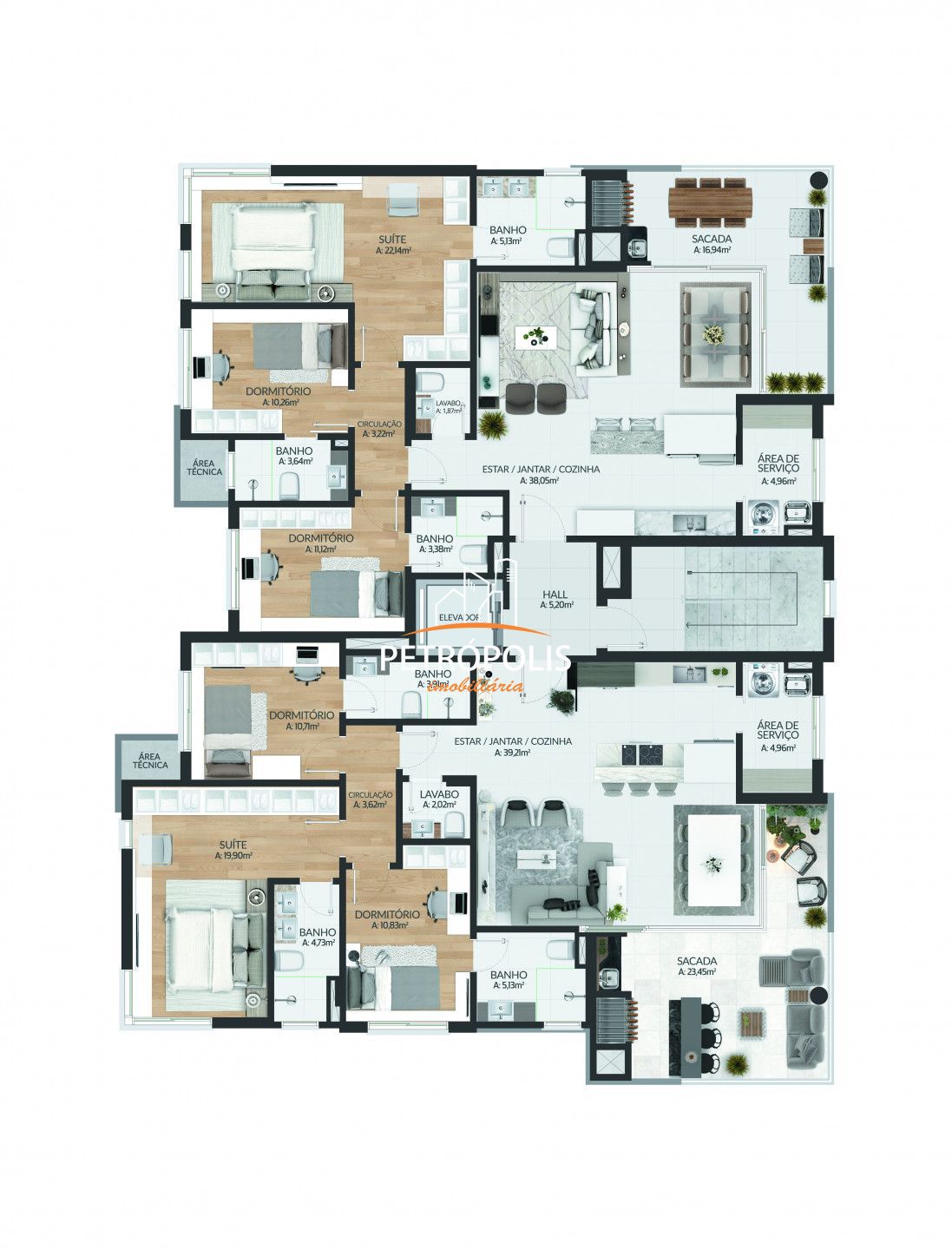 Apartamento à venda com 3 quartos, 137m² - Foto 67