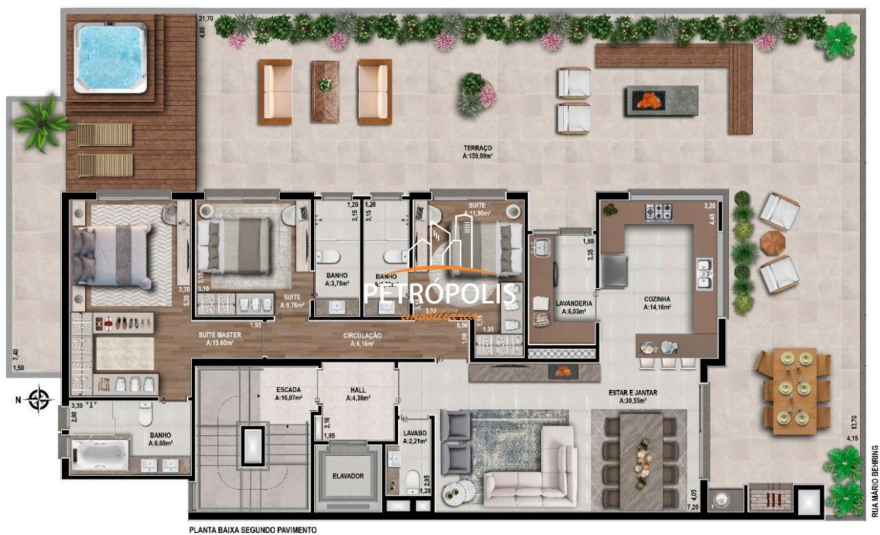 Apartamento à venda com 3 quartos, 156m² - Foto 8