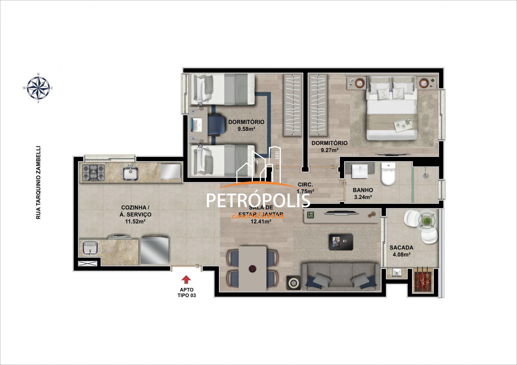 Apartamento à venda com 2 quartos, 59m² - Foto 8